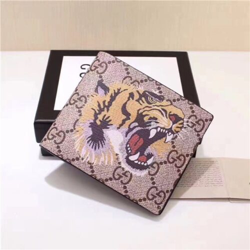 High Quality Luxury Gucci Tiger Print GG Supreme Wallet