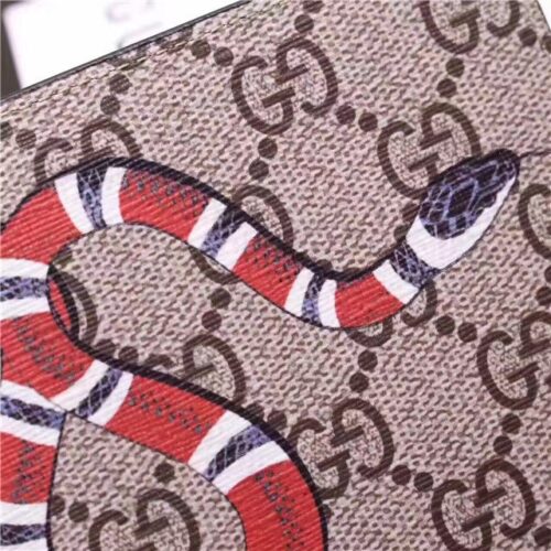 High Quality Luxury Gucci Snake Print GG Supreme Wallet product detail