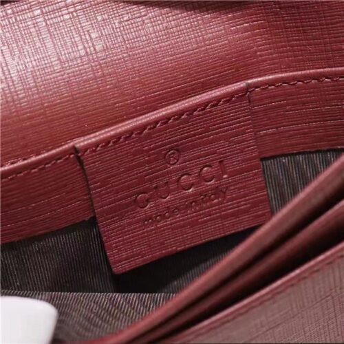 High Quality Luxury Gucci Card Case With Embroidered Face Red product detail