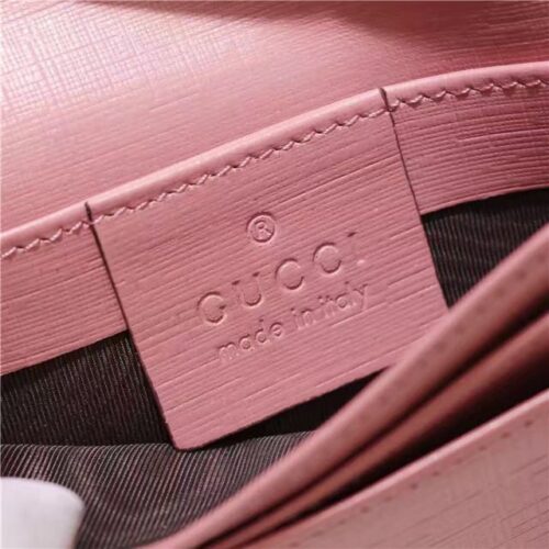 High Quality Luxury Gucci Card Case With Embroidered Face Pink product detail
