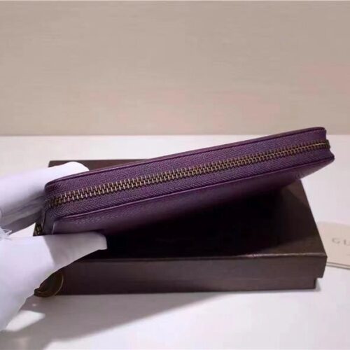High Quality Luxury Gucci GG Marmont Purple Leather Wallet product detail