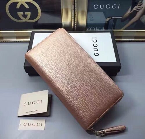 High Quality Luxury Gucci Soho Leather Zip Around Wallet (Varied Colors) product detail