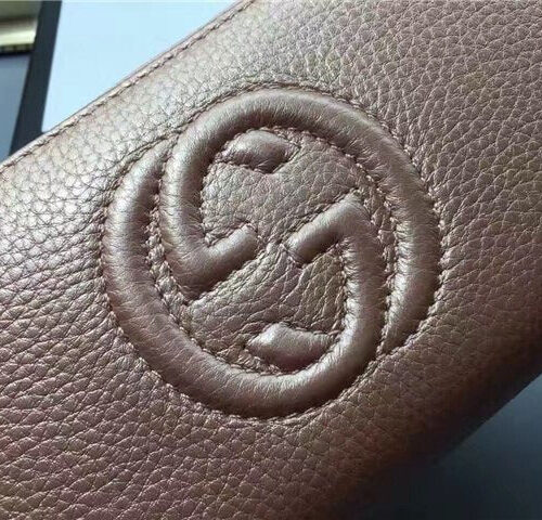 High Quality Luxury Gucci Soho Leather Zip Around Wallet (Varied Colors) product detail