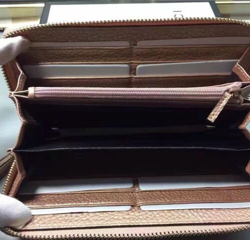 High Quality Luxury Gucci Soho Leather Zip Around Wallet (Varied Colors) product detail