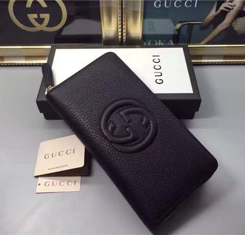 High Quality Luxury Gucci Soho Leather Zip Around Wallet (Varied Colors) product detail