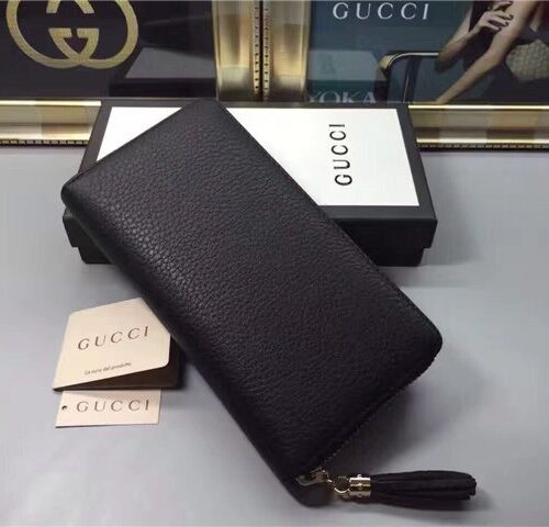 High Quality Luxury Gucci Soho Leather Zip Around Wallet (Varied Colors) product detail