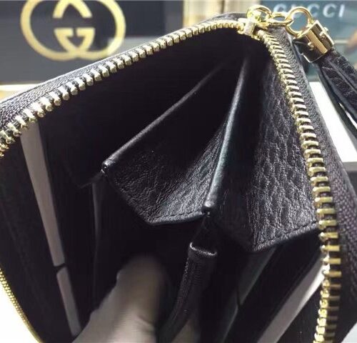 High Quality Luxury Gucci Soho Leather Zip Around Wallet (Varied Colors) product detail
