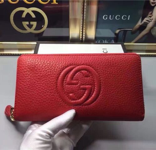 High Quality Luxury Gucci Soho Leather Zip Around Wallet (Varied Colors) product detail