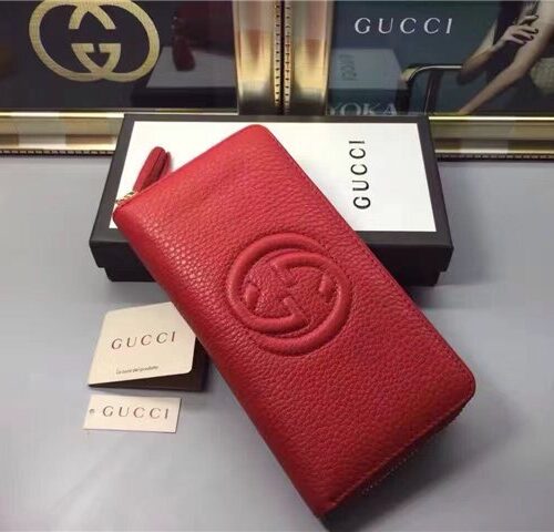 High Quality Luxury Gucci Soho Leather Zip Around Wallet (Varied Colors) product detail