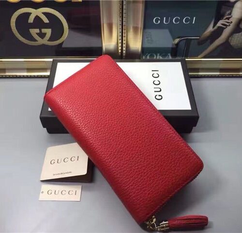 High Quality Luxury Gucci Soho Leather Zip Around Wallet (Varied Colors) product detail