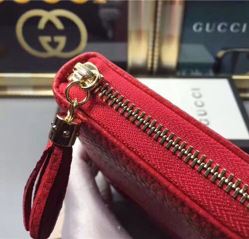 High Quality Luxury Gucci Soho Leather Zip Around Wallet (Varied Colors) product detail