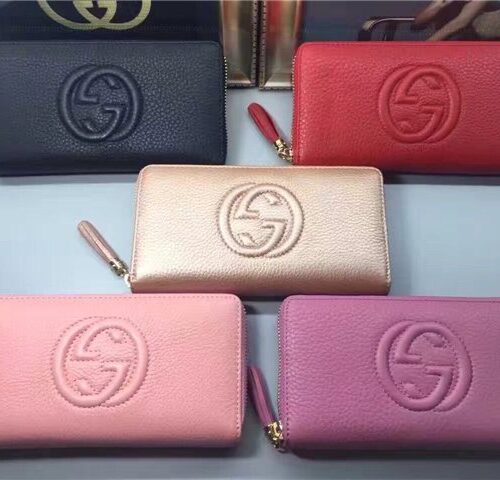 High Quality Luxury Gucci Soho Leather Zip Around Wallet (Varied Colors) product detail