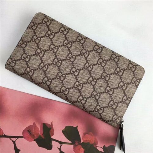 High Quality Luxury Gucci GG Supreme Zip Around Wallet Tiger Print product detail