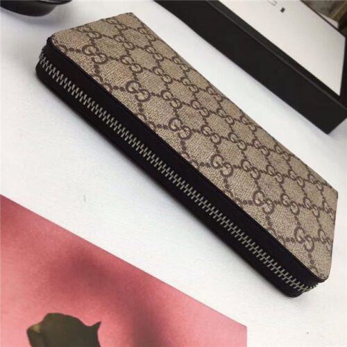 High Quality Luxury Gucci GG Supreme Zip Around Wallet Tiger Print product detail