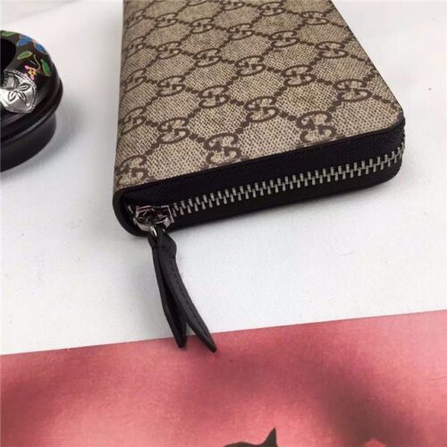 High Quality Luxury Gucci GG Supreme Zip Around Wallet Tiger Print product detail