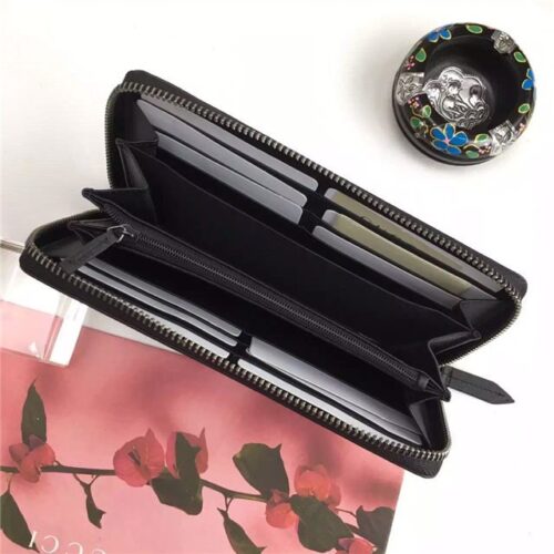 High Quality Luxury Gucci GG Supreme Zip Around Wallet Tiger Print product detail