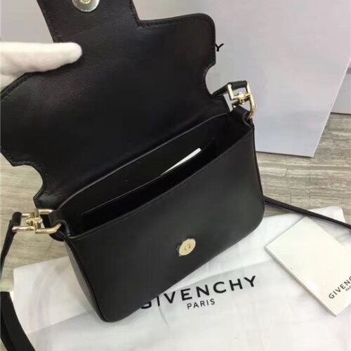 High Quality Luxury Givenchy Nobile Mini Shoulder Bag Black Smooth Leather product detail
