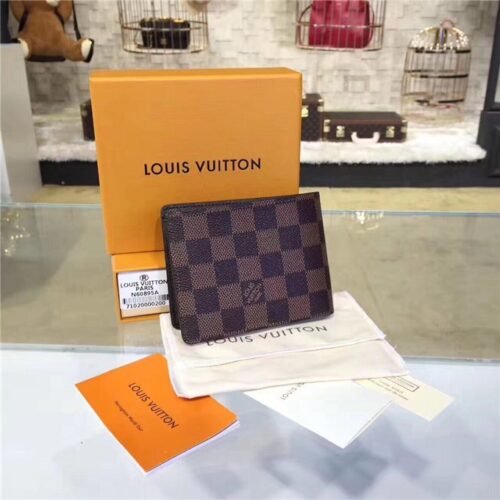 High Quality Luxury Louis Vuitton Damier Multiple Wallet alternate view