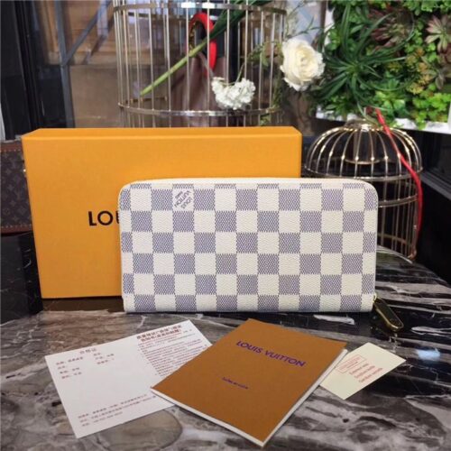 High Quality Luxury Louis Vuitton Zippy Damier Azur Wallet product detail