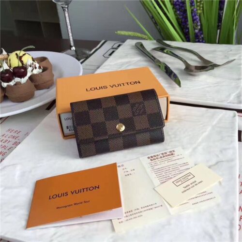 High Quality Luxury Louis Vuitton Damier 6 Key Holder