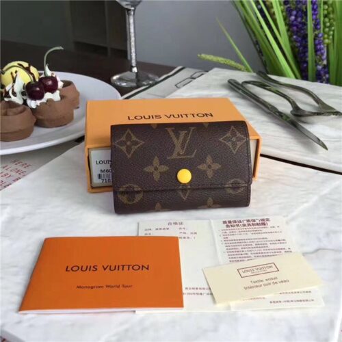 High Quality Luxury Louis Vuitton Monogram Canvas 6 Key Holder Jonquille