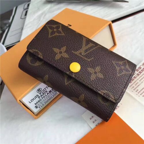 High Quality Luxury Louis Vuitton Monogram Canvas 6 Key Holder Jonquille alternate view