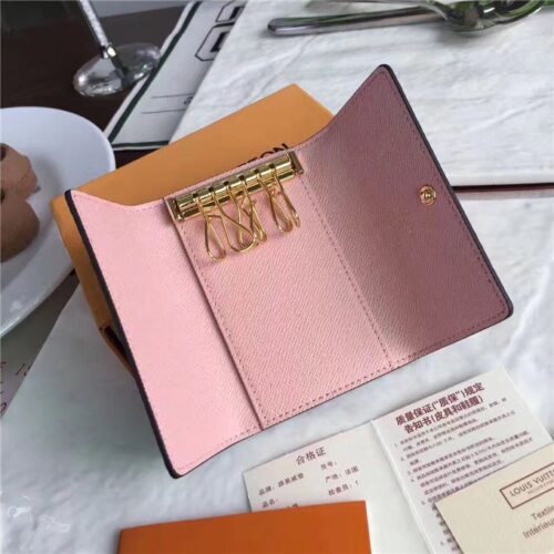 High Quality Luxury Louis Vuitton Monogram 6 Key Holder Rose Ballerine product detail