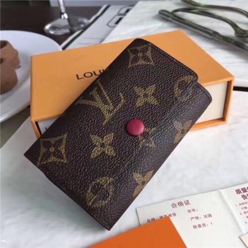 High Quality Luxury Louis Vuitton Monogram 6 Key Holder Fuchsia alternate view