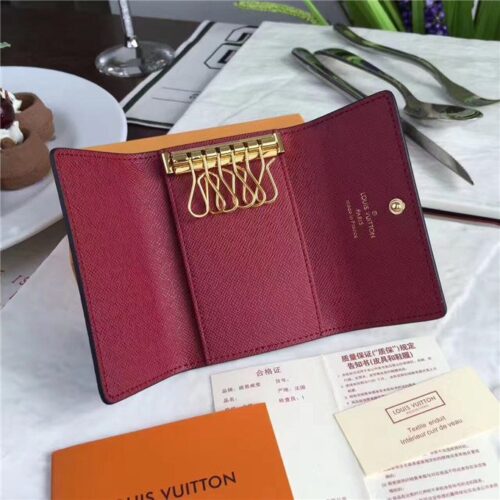 High Quality Luxury Louis Vuitton Monogram 6 Key Holder Fuchsia product detail