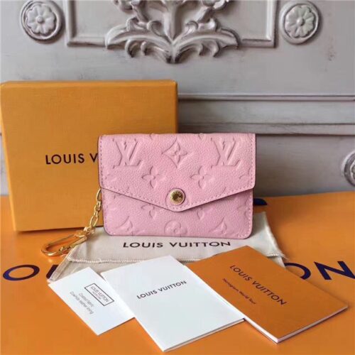 High Quality Luxury Louis Vuitton Key Pouch Rose Ballerine