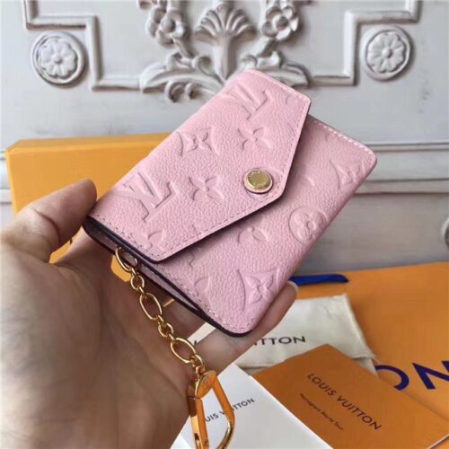 High Quality Luxury Louis Vuitton Key Pouch Rose Ballerine alternate view