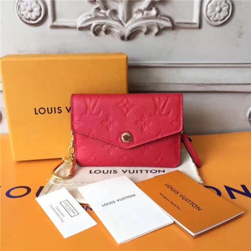High Quality Luxury Louis Vuitton Key Pouch Cherry