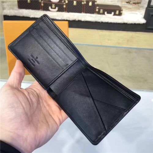 High Quality Luxury Louis Vuitton Multiple Wallet Taurillon Leather Noir product detail