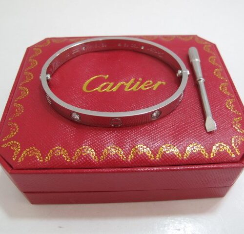 High Quality Luxury Cartier Gorgeous Love Bracelet Silver (Men Size)