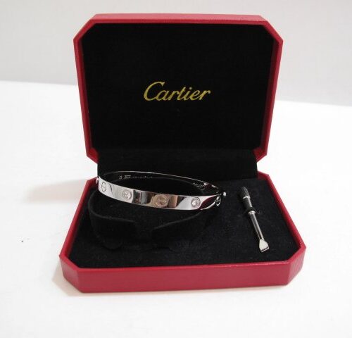 High Quality Luxury Cartier Gorgeous Love Bracelet Silver (Men Size) alternate view