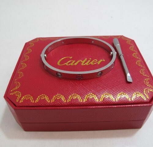 High Quality Luxury Cartier Gorgeous Love Bracelet Silver (Women Size)
