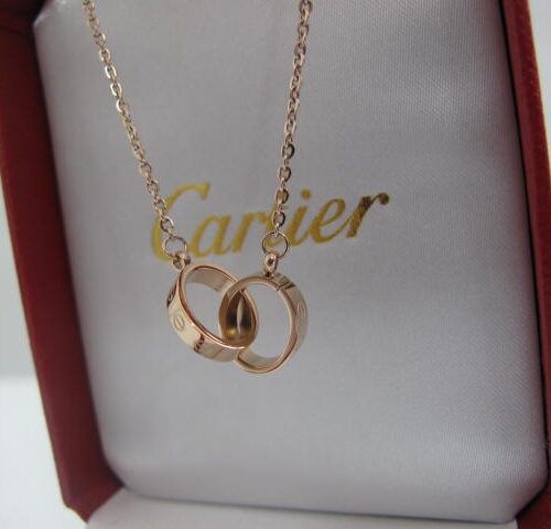 High Quality Luxury Cartier Rose Gold Plated Chain Link Baby Love Bracelet