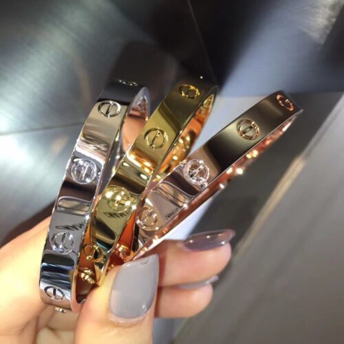 High Quality Luxury Cartier Love Bracelet Yellow And Rose Gold Best Quality Quality (Women Size, No Diamonds) product detail
