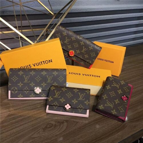 High Quality Luxury Louis Vuitton Flore Compact Wallet (Varied Colors) product detail