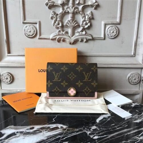 High Quality Luxury Louis Vuitton Flore Compact Wallet (Varied Colors) product detail