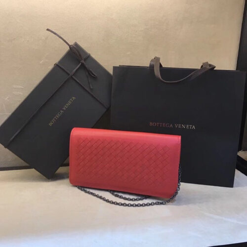 High Quality Luxury Bottega Veneta Womens Handbag Red