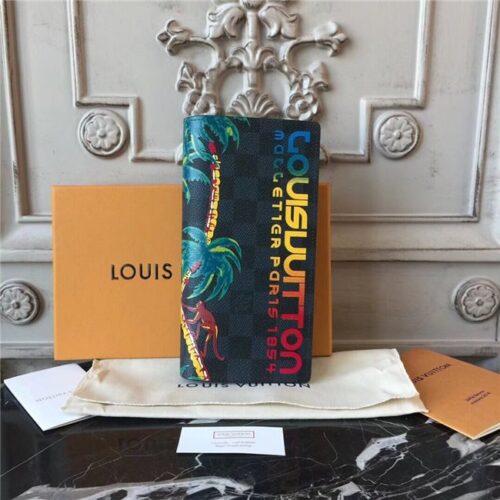 High Quality Luxury Louis Vuitton Brazza Wallet Damier Cobalt Canvas