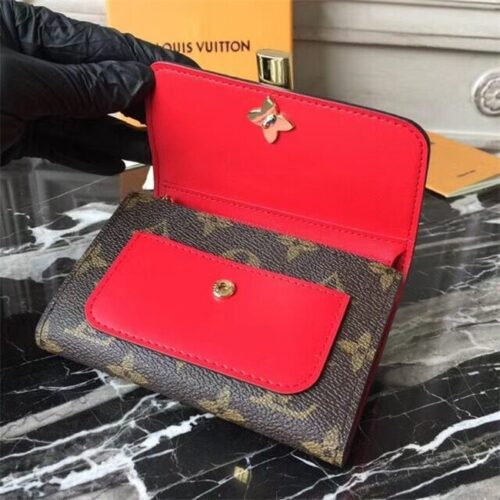 High Quality Luxury Louis Vuitton Flower Compact Wallet Coquelicot product detail