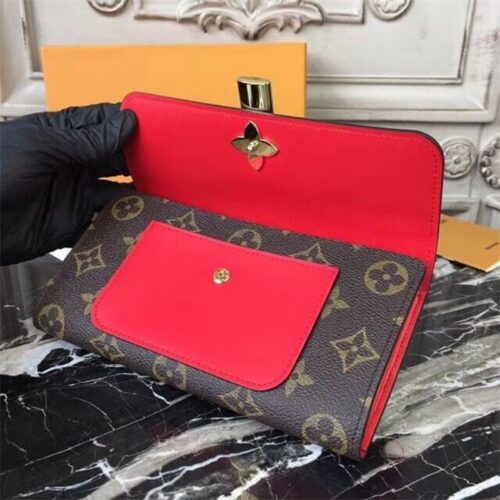 High Quality Luxury Louis Vuitton Flower Wallet Coquelicot product detail