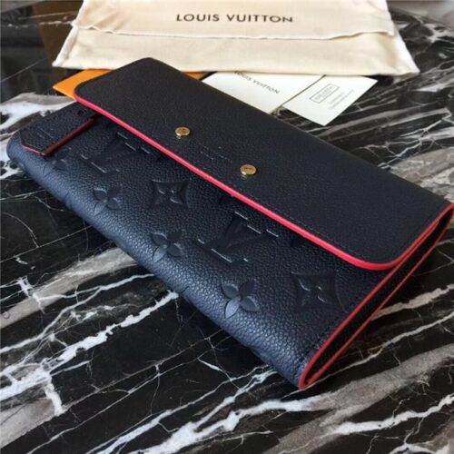 High Quality Luxury Louis Vuitton Pont-Neuf Wallet Marine Rouge alternate view