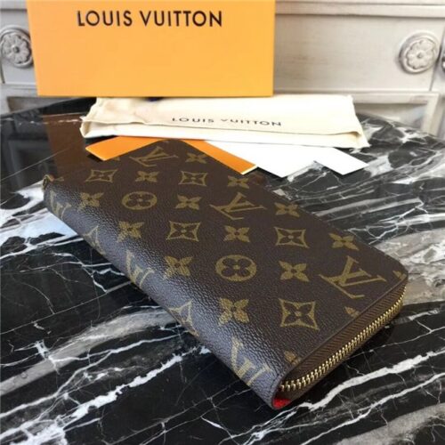 High Quality Luxury Louis Vuitton Zippy Wallet Monogram Canvas Coquelicot alternate view