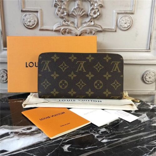High Quality Luxury Louis Vuitton Zippy Wallet Monogram Canvas Coquelicot product detail