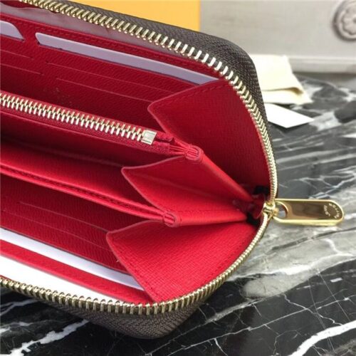 High Quality Luxury Louis Vuitton Zippy Wallet Monogram Canvas Coquelicot product detail