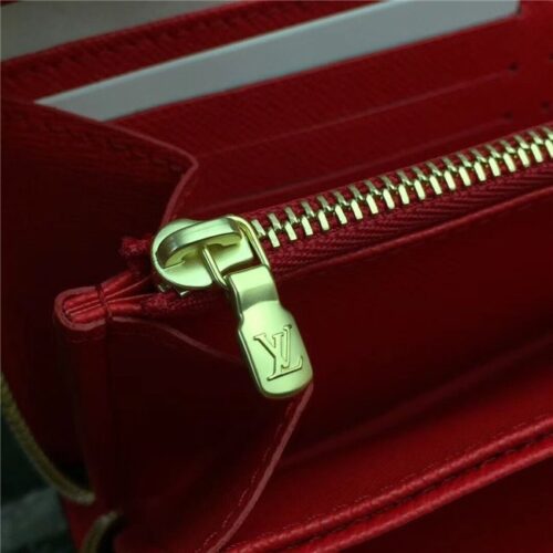 High Quality Luxury Louis Vuitton Zippy Wallet Monogram Canvas Coquelicot product detail