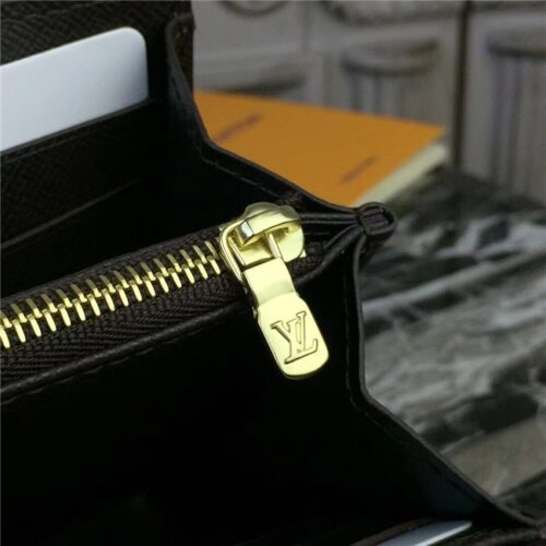 High Quality Luxury Louis Vuitton Sarah Wallet Damier Ebene Brown product detail